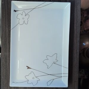 Charter Club Grand Buffet Platter 16"  Silhouette Platinum